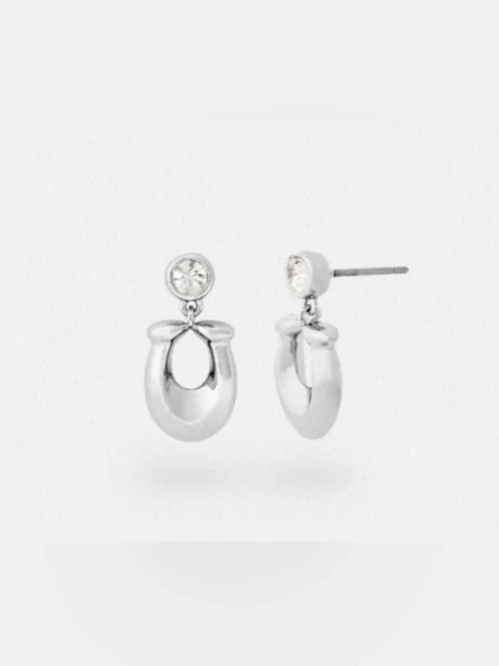 NWT Coach Women’s Signature Crystal Earrings - Picture 1 of 6